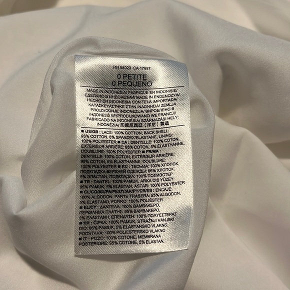 Banana Republic White Eyelet Sheath Size 0P - Picture 7 of 8